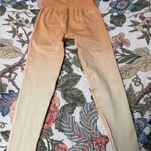 AYBL Womens Ombre Peach-to-Cream Leggings